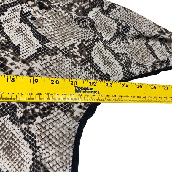 Coco Bianco Womens L Snake Print & Black Tunic Top With Stud Accents Career Chic - Picture 9 of 11
